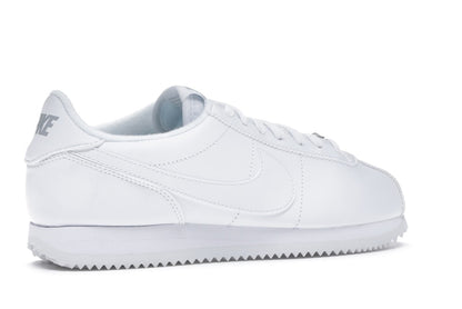 Nike Cortez Basic Leather White White-Wolf Grey-Mtllc Silver