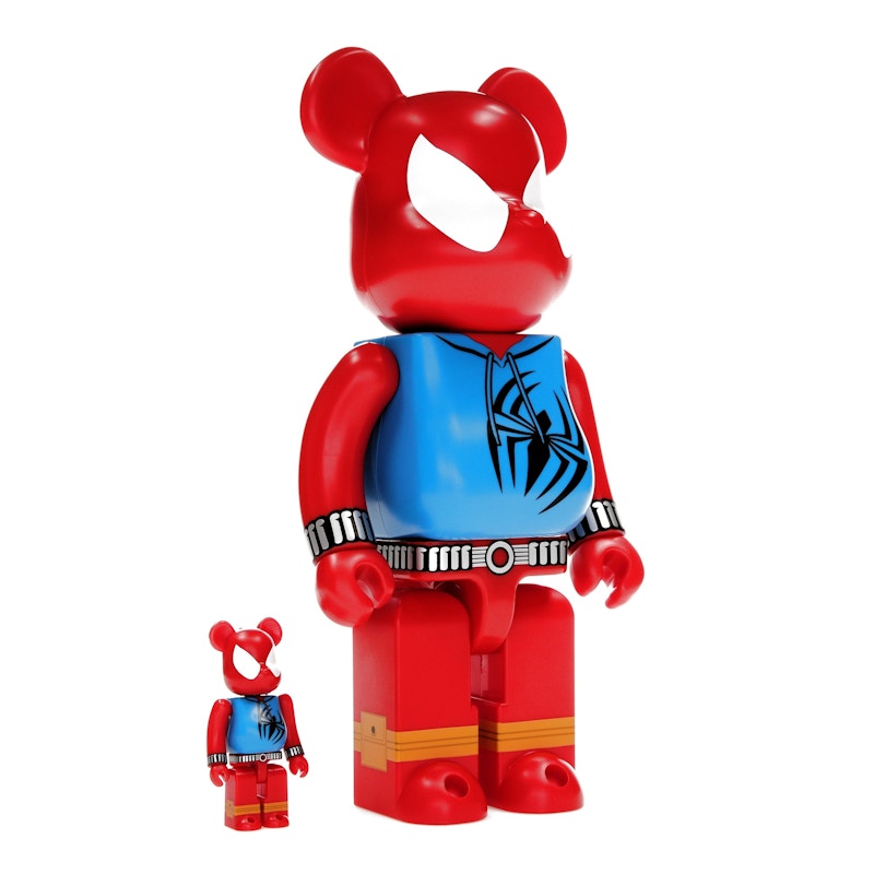 Bearbrick x Marvel Spider-Man Scarlet Spider 100% & 400% Set