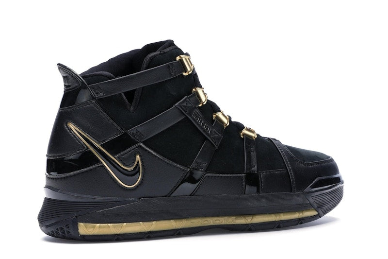 Nike LeBron Zoom 3 Black Metallic Gold