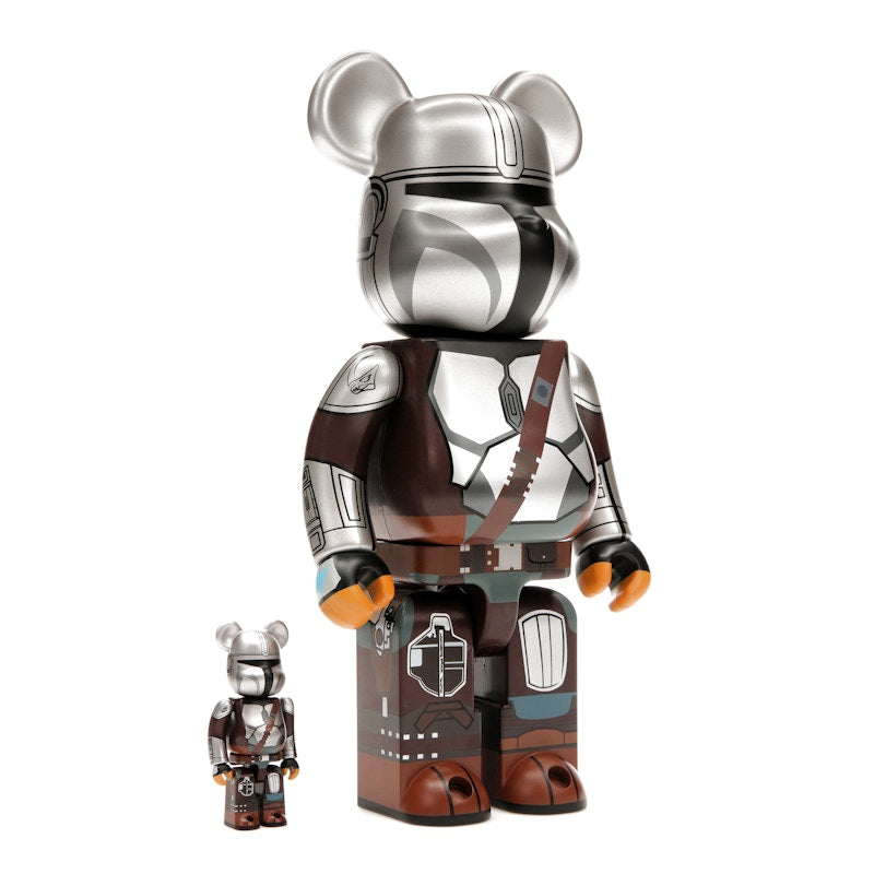 Bearbrick x Star Wars The Mandalorian Beskar Armor 100% & 400% Set
