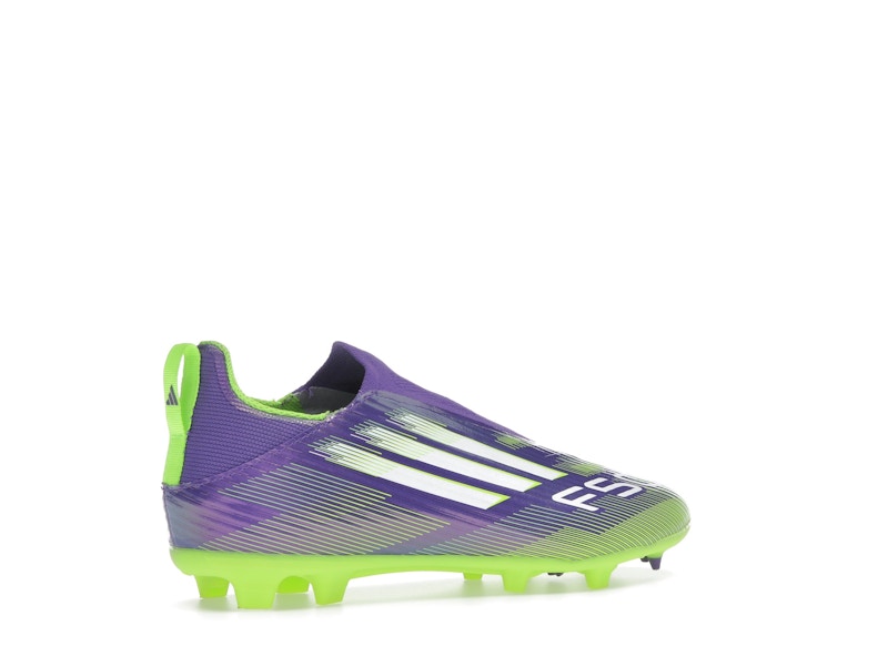 adidas F50 League Laceless FG/MG Purple Rush Cloud White Lucid Lemon (GS)