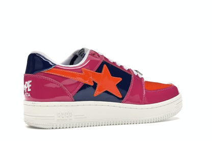 A Bathing Ape Bape Sta Low Color Block Pink Orange Navy