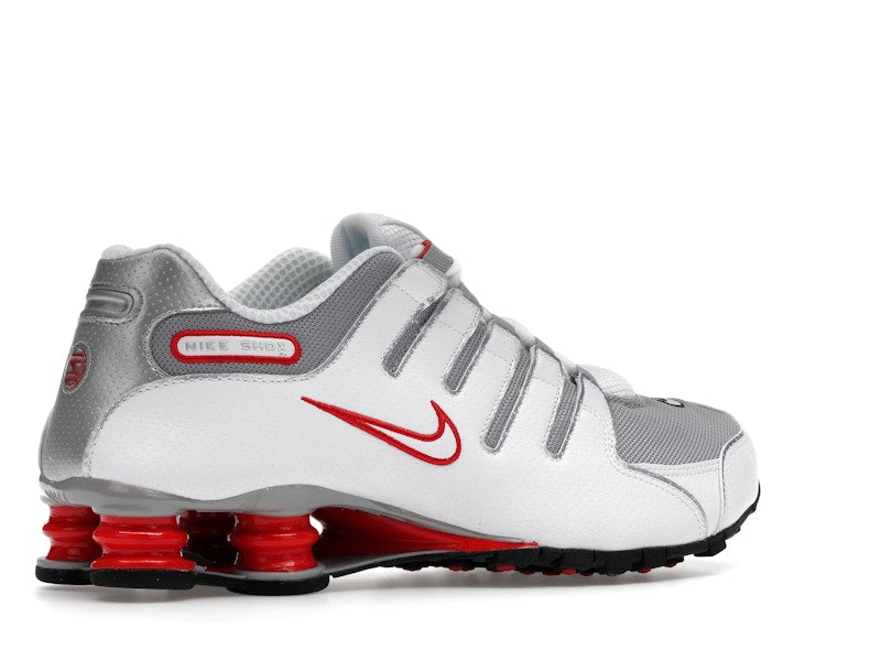Nike Shox NZ White Red Metallic Silver