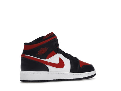 Air Jordan 1 Mid Black Fire Red (GS)