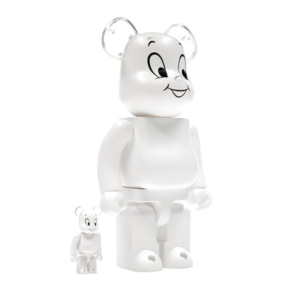 Bearbrick Casper the Friendly Ghost 100% & 400% Set White