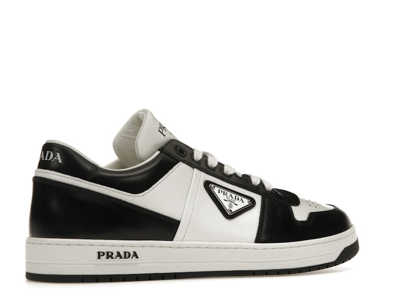 Prada Downtown Low Top Sneakers Leather White Black