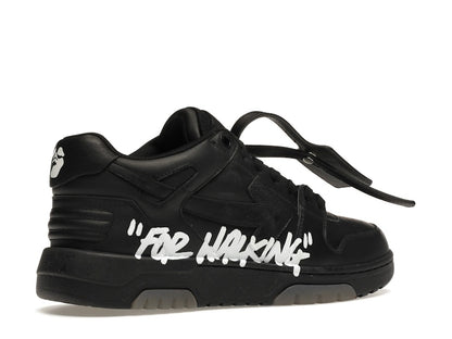 OFF-WHITE OOO Low Tops "For Walking" Black White