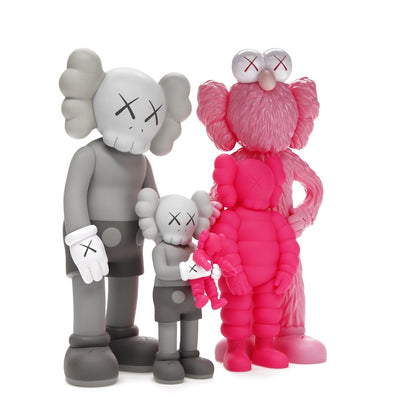 KAWS Family Vinyl Figures Grey/Pink