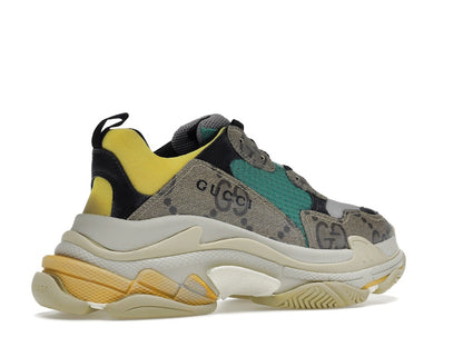 Gucci x Balenciaga The Hacker Project Triple S Beige Green Yellow