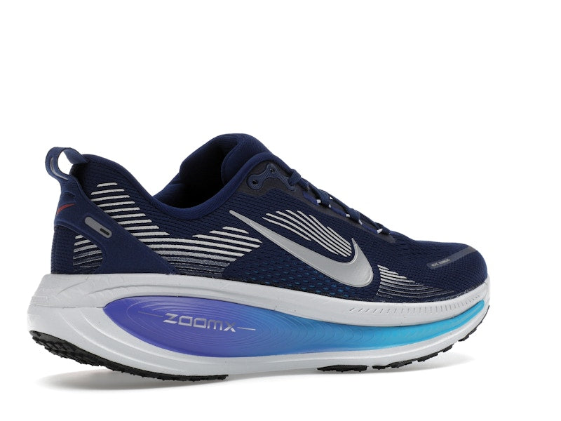Nike Vomero 18 Blue Void Blue Lightning Bright Crimson Metallic Silver