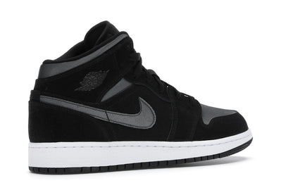 Jordan 1 Mid White Black Grey (GS)