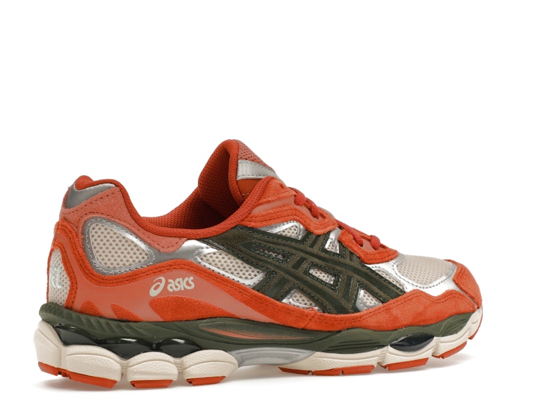 ASICS Gel-NYC Oatmeal Forest Green Orange