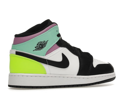 Jordan 1 Mid Pastel Black Toe (GS)