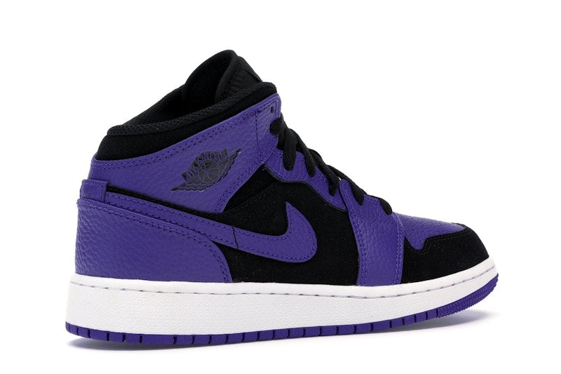 Jordan 1 Mid Black Dark Concord (GS)
