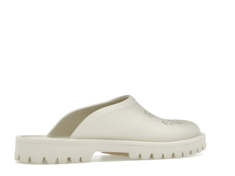 Gucci Slip-on Sandal Cut Out Monogram Mystic White