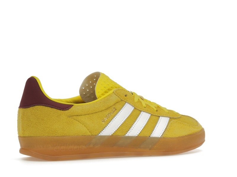 adidas Gazelle Indoor Bright Yellow Collegiate Burgundy (Women's)