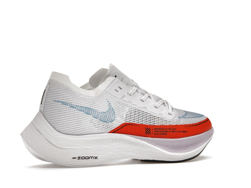 Nike ZoomX Vaporfly Next% 2 White Laser Blue Rush Orange