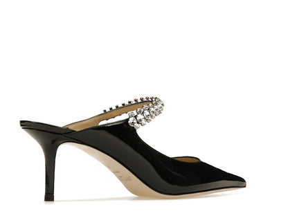 Jimmy Choo Bing 65mm Heeled Mule Black Patent Leather