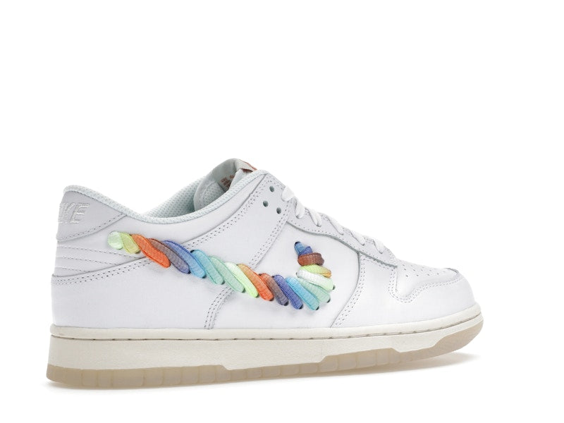 Nike Dunk Low SE Rainbow Lace Swoosh White (GS)