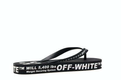 Off-White Logo Typographic Flip Flop Black SS20