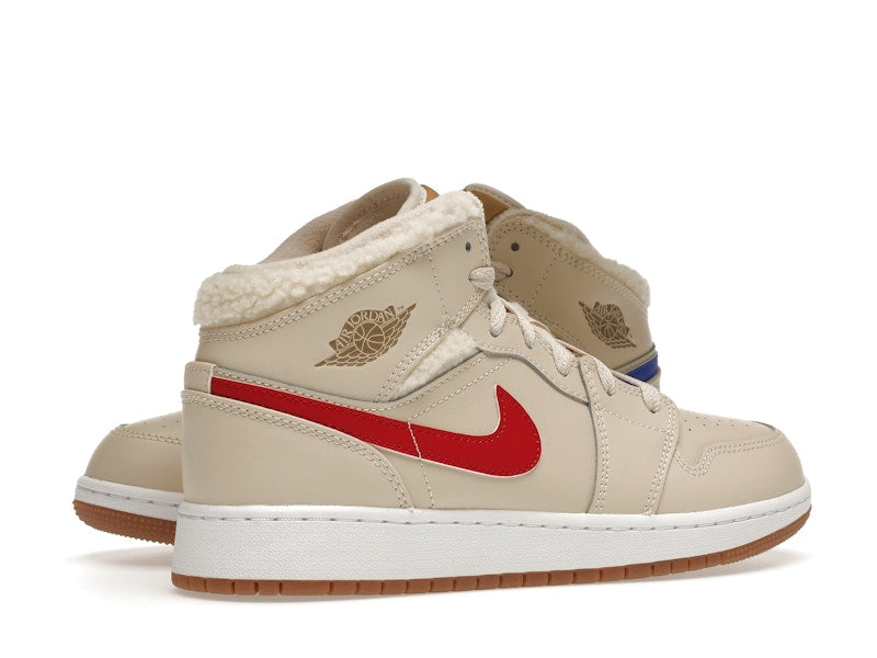 Jordan 1 Mid Utility Fleece Pearl White (GS)