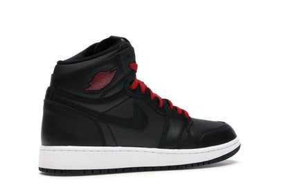 Jordan 1 Retro High Black Satin Gym Red Black (GS)