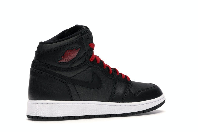 Jordan 1 Retro High Black Satin Gym Red Black (GS)