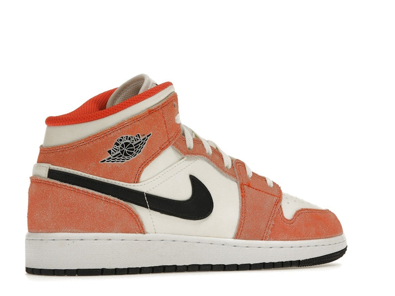 Jordan 1 Mid SE Orange Suede (GS)