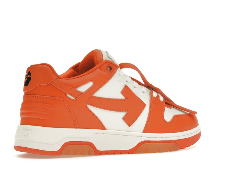 OFF-WHITE Out Of Office OOO Low Tops White Orange