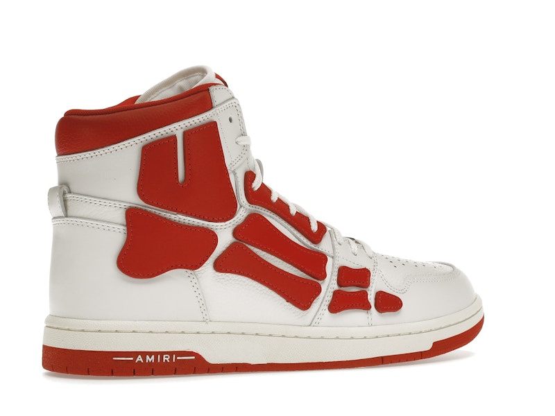 AMIRI Skel Panelled High Top White Red