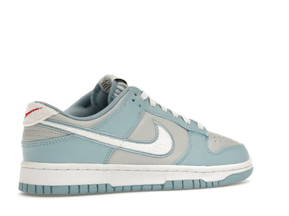 Nike Dunk Low Retro Fleece Swoosh Worn Blue