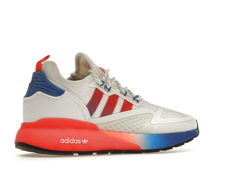 adidas ZX 2K Boost White Solar Red Blue