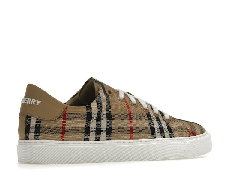 Burberry Vintage Check and Leather Sneakers Archive Beige Check Toe (Women's)