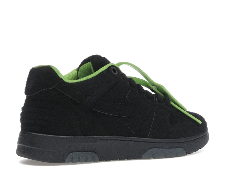 OFF-WHITE Out Of Office "OOO" Low Tops Black Green Wool