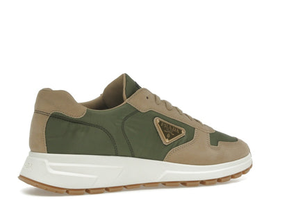 Prada PRAX 01 Sneakers Re-Nylon Brushed Leather Ecru Military