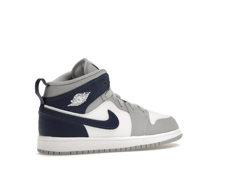 Jordan 1 Mid Wolf Grey Midnight Navy (PS)