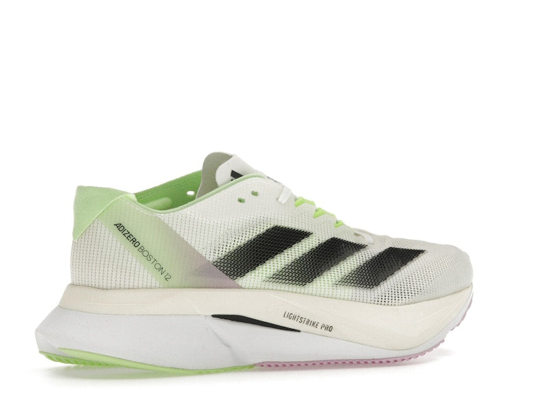 adidas Adizero Boston 12 Cloud White Core Black Green Spark