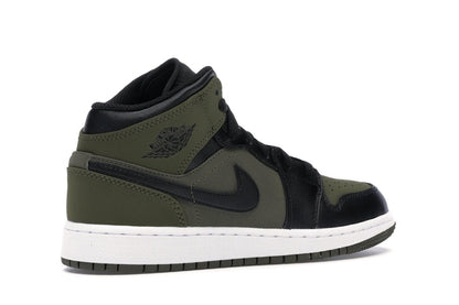 Jordan 1 Mid Olive Canvas Black (GS)