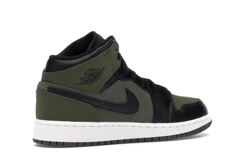 Jordan 1 Mid Olive Canvas Black (GS)