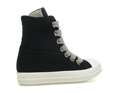 Rick Owens DRKSHDW Hollywood Jumbo Lace Puffer High Top Black Milk