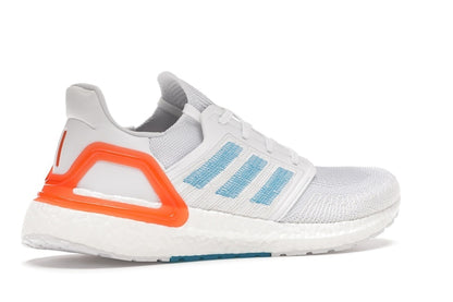 adidas Ultra Boost 20 White Sharp Blue True Orange