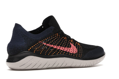 Nike Free RN Flyknit 2018 Black Flash Crimson Orange Peel