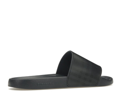 Burberry Embossed Logo Slides Dark Blue