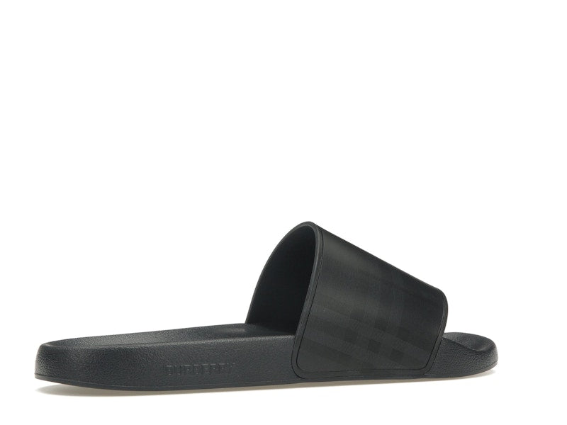 Burberry Embossed Logo Slides Dark Blue