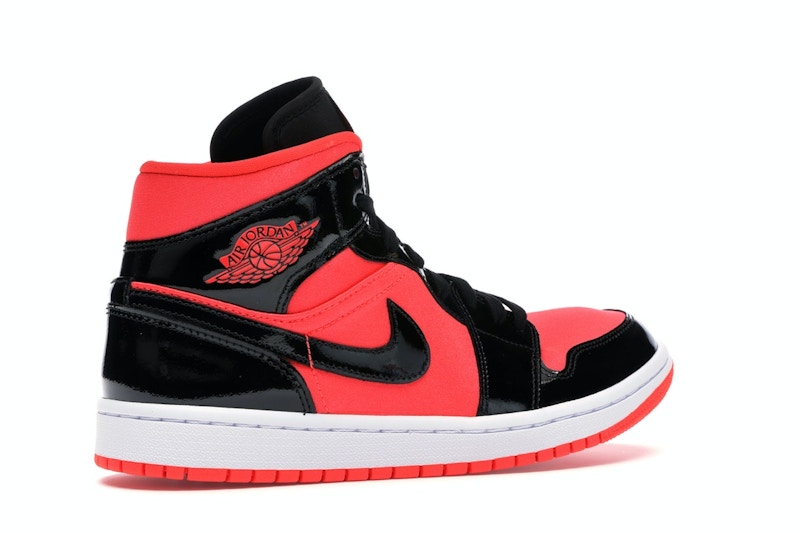 Jordan 1 Mid Hot Punch Black (Women's)