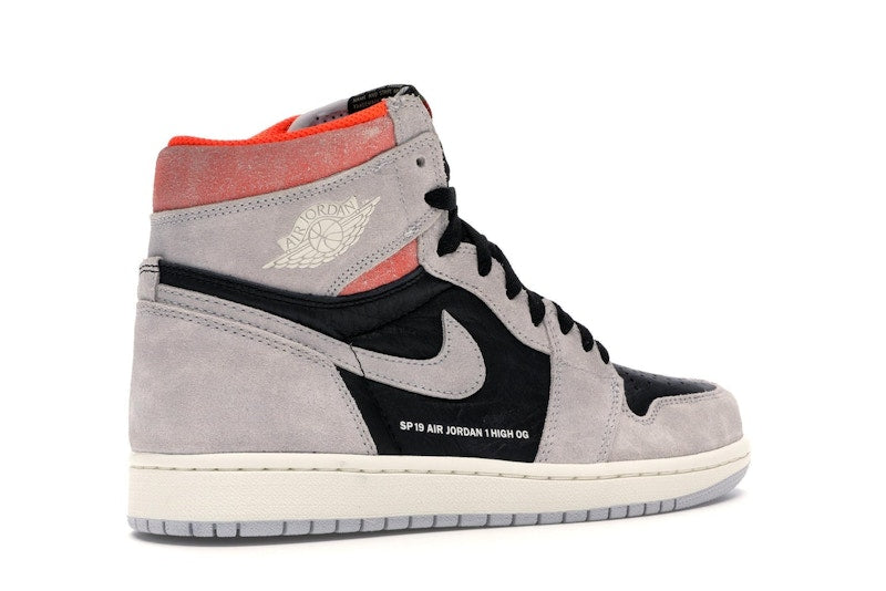 Jordan 1 Retro High Neutral Grey Hyper Crimson