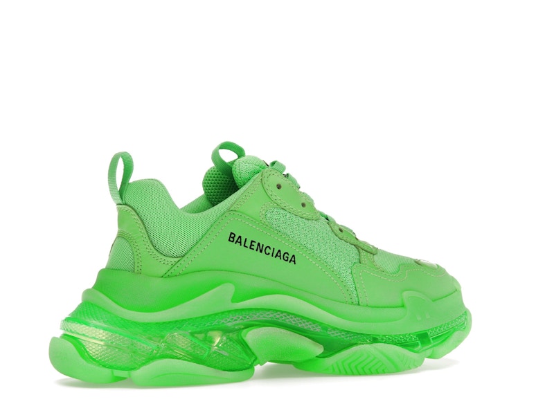 Balenciaga Triple S Soft Neon Green Clear Sole (Women's)