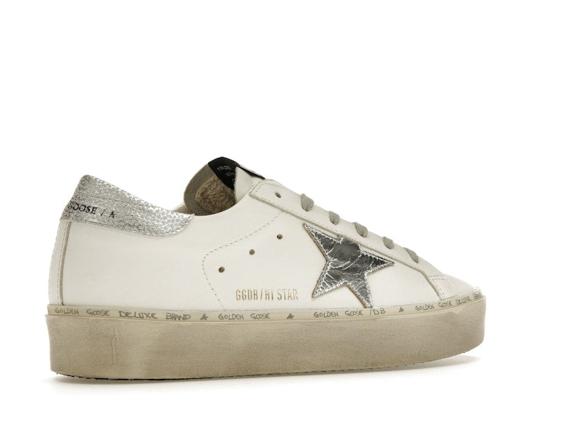 Golden Goose Hi Star White Silver (Women's)