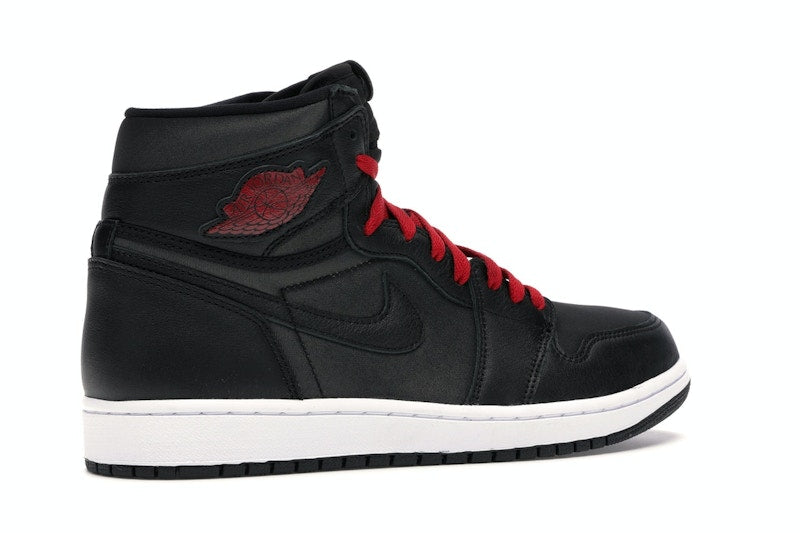 Jordan 1 Retro High Black Satin Gym Red