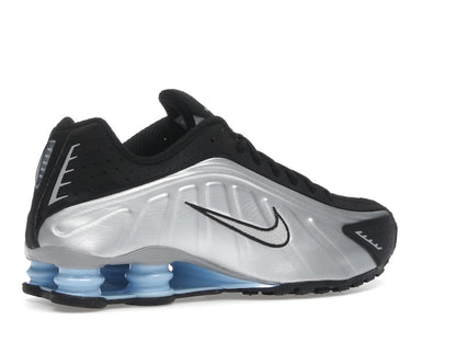 Nike Shox R4 Metallic Silver Black Psychic Blue